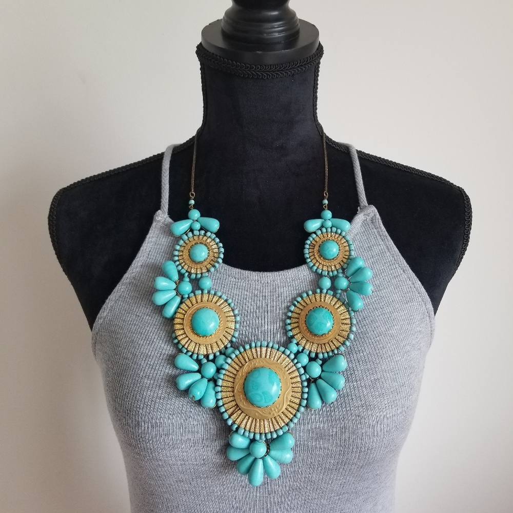 Turquoise statement necklace